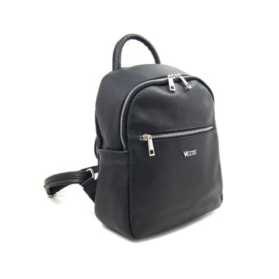 Женский кожаный рюкзак VEZZE 2484 черный Женский кожаный рюкзак VEZZE 2484 черный