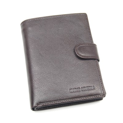 Мужской кожаный кошелек Marco Coverna B047-807 темно-коричневый