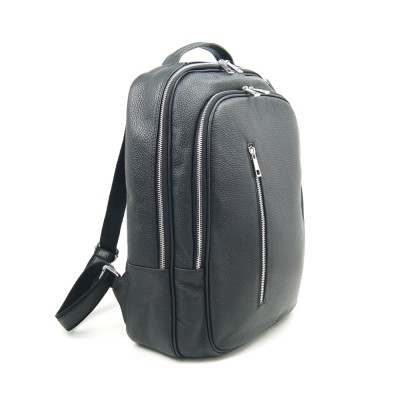 Мужской кожаный рюкзак VEZZE 14722 черный