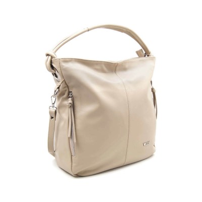 Женская кожаная сумка VEZZE 2464 бежевая Женская кожаная сумка VEZZE 2464 бежевая