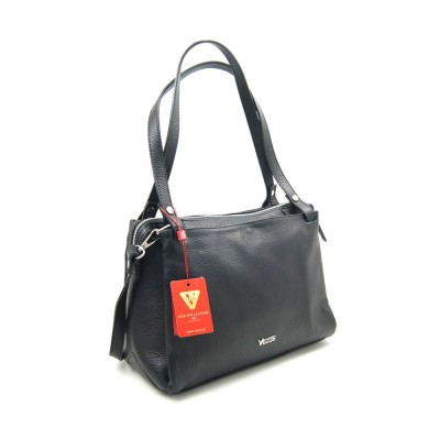 Женская кожаная сумка VEZZE 2254 черная
