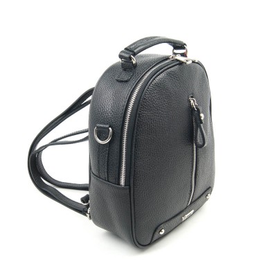 Женская кожаная рюкзак-сумка VEZZE 2215 черная Женская кожаная рюкзак-сумка VEZZE 2215 черная