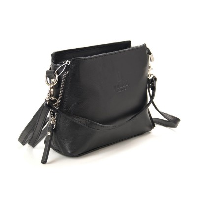 Женская кожаная сумка VEZZE 1338 черная Женская кожаная сумка VEZZE 1338 черная