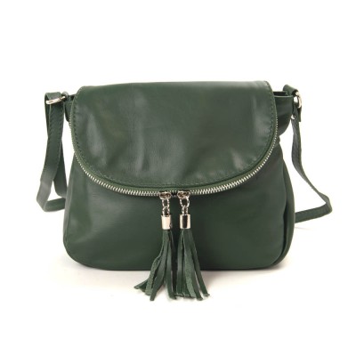 Женская кожаная сумка VEZZE 136 зеленая