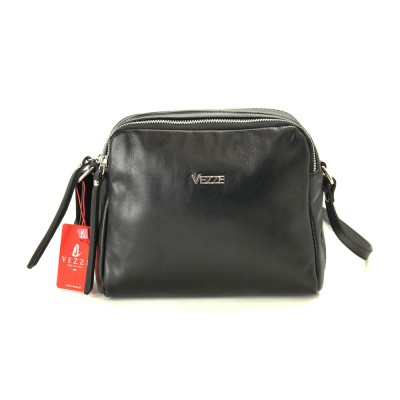 Сумка кожаная кросс-боди VEZZE 756 черная