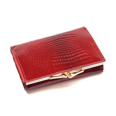 Женский кожаный кошелек Marco Coverna (403-2490-2) красный лак Женский кожаный кошелек Marco Coverna (403-2490-2) красный лак