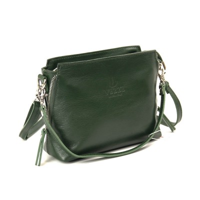 Женская кожаная сумка VEZZE 1338 зеленая