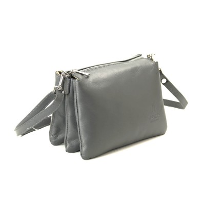 Женская кожаная сумка VEZZE 1042 серая Женская кожаная сумка VEZZE 1042 серая