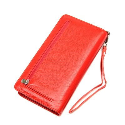 Женский кожаный кошелек-клатч Marco Coverna (1-6056-2) красный