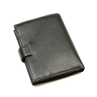 Мужской кожаный кошелек MD 190415 черный Мужской кожаный кошелек MD 190415 черный
