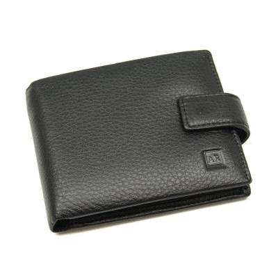 Мужской кожаный кошелек Alfa Ricco 3204 черный