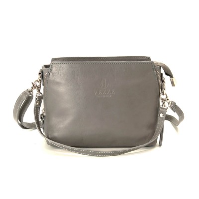 Женская кожаная сумка VEZZE 1338 серая
