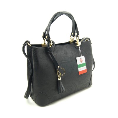 Кожаная сумка VEZZE 2436 черная Кожаная сумка VEZZE 2436 черная