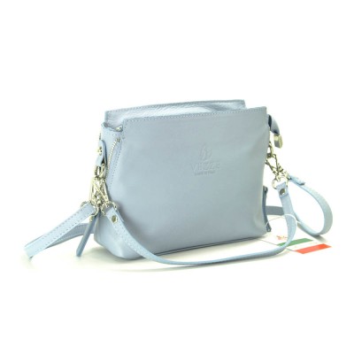 Женская кожаная сумка VEZZE 1338 голубая Женская кожаная сумка VEZZE 1338 голубая