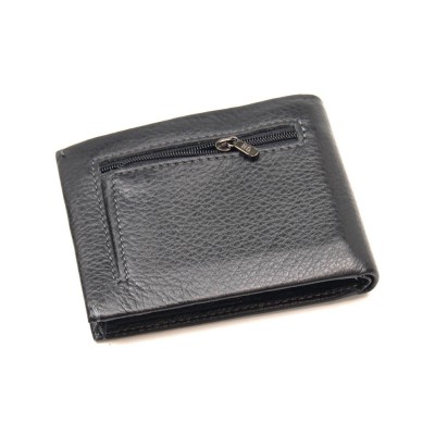 Мужское кожаное портмоне MD 555-10А черный Мужское кожаное портмоне MD 555-10А черный