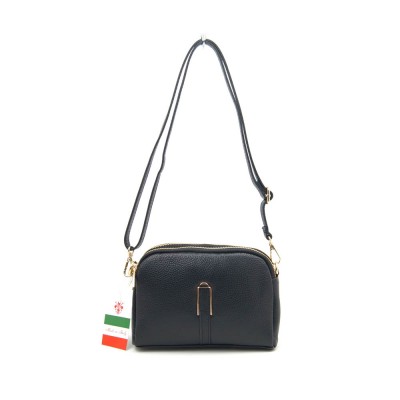 Женская кожаная сумка кросс-боди VEZZE 2612 черная