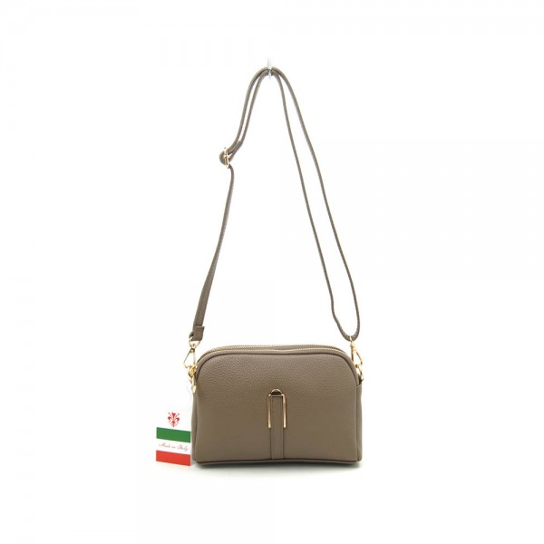 Женская кожаная сумка кросс-боди VEZZE 2612 темно-бежевая Женская кожаная сумка кросс-боди VEZZE 2612 темно-бежевая
