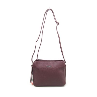 Сумка кожаная кросс-боди VEZZE 1420Н бордовая