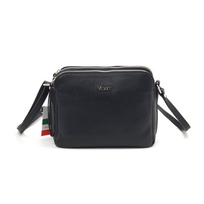 Сумка кожаная кросс-боди VEZZE 1420Н черная
