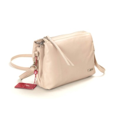 Женская кожаная сумка VEZZE 1240 светло-бежевая