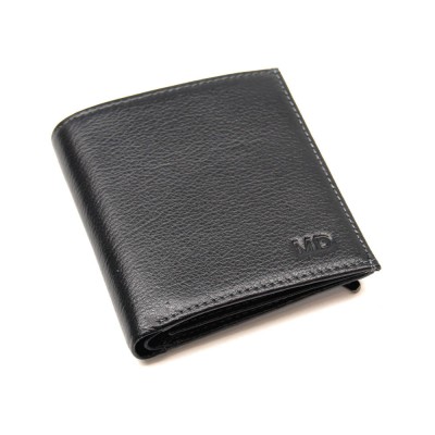 Мужское кожаное портмоне MD 606A черное