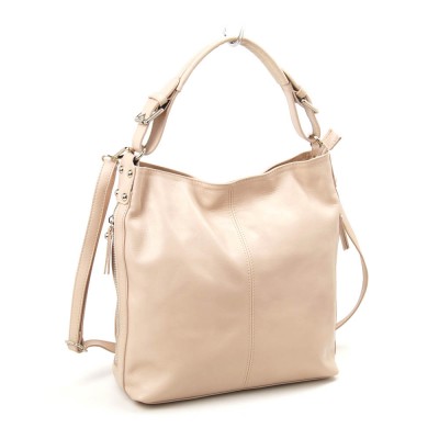 Женская кожаная сумка VEZZE 088 пудровая