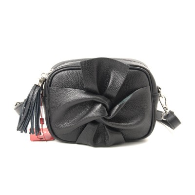 Женская кожаная сумка кросс-боди VEZZE 2276 черная