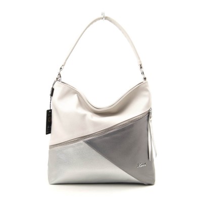 Сумка женская Karen Bina 1514 бежево-серебристая