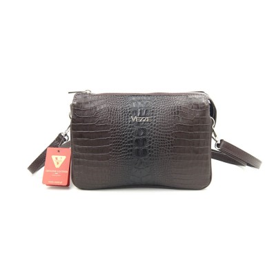 Женская кожаная сумка VEZZE 2295 кофейная