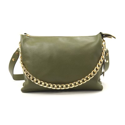 Женская кожаная сумка VEZZE 2296 зеленая