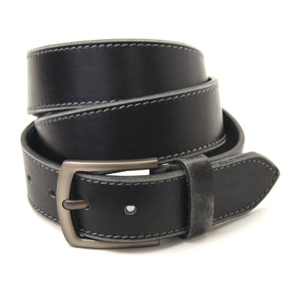 Мужской кожаный ремень в стиле Armani Jeans черно-серый Мужской кожаный ремень в стиле Armani Jeans черно-серый