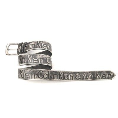 Мужской кожаный ремень в стиле Calvin Klein серый Мужской кожаный ремень в стиле Calvin Klein серый