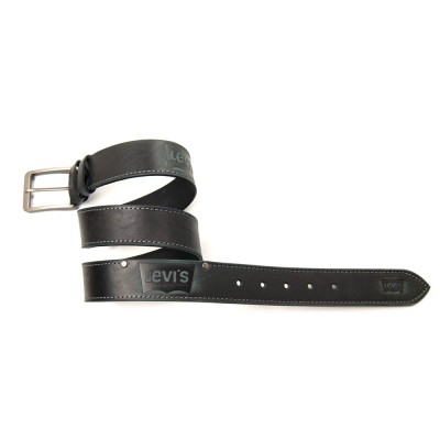 Мужской кожаный ремень в стиле Levis черно-серый Мужской кожаный ремень в стиле Levis черно-серый