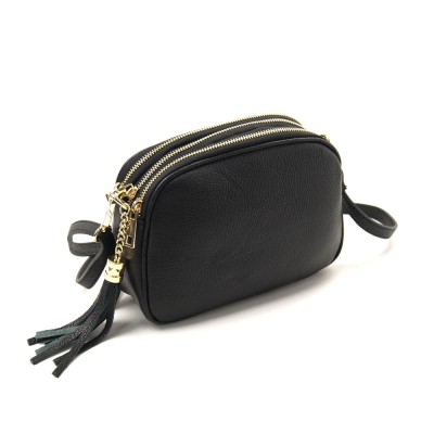 Сумка кожаная кросс-боди VEZZE 2365 черная Сумка кожаная кросс-боди VEZZE 2365 черная