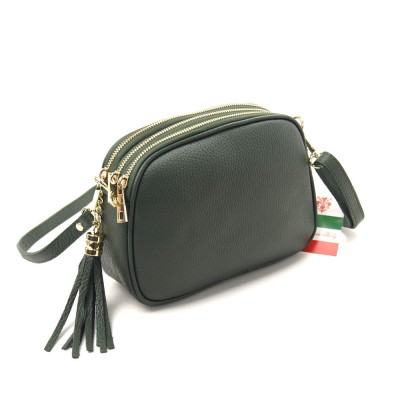 Сумка кожаная кросс-боди VEZZE 2365 зеленая Сумка кожаная кросс-боди VEZZE 2365 зеленая