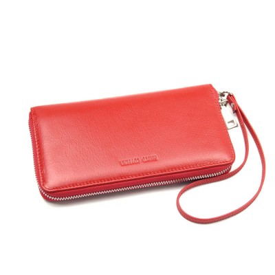 Женский кожаный кошелек-клатч Marco Coverna (7003p-2) красный