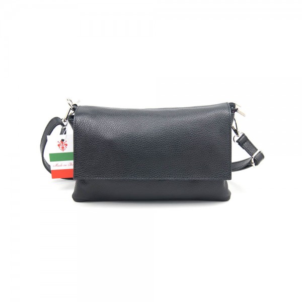 Женская кожаная сумка кросс-боди VEZZE 2626 черная