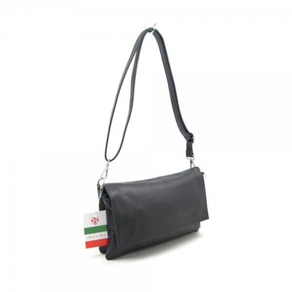 Женская кожаная сумка кросс-боди VEZZE 2626 черная