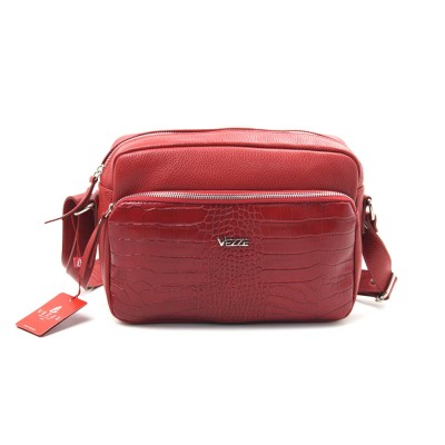 Женская кожаная сумка VEZZE 2332 красная