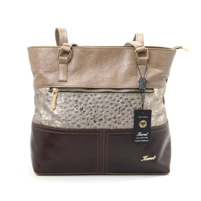 Сумка женская Karen Kleo N210 коричнево-золотистая Сумка женская Karen Kleo N210 коричнево-золотистая