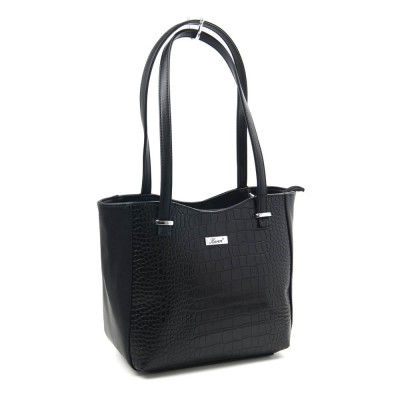 Сумка женская Karen Wiwiana D395 черная крокодил