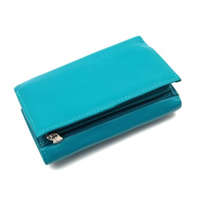 Женский кожаный кошелек Marco Coverna (1418-32) голубой Женский кожаный кошелек Marco Coverna (1418-32) голубой