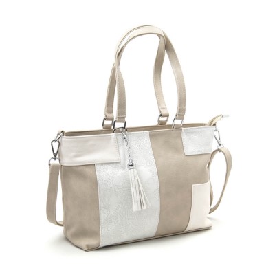 Сумка женская Karen Zenobia 2175-bis бежево-белая Сумка женская Karen Zenobia 2175-bis бежево-белая