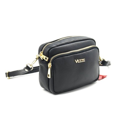 Женская кожаная сумка VEZZE 2342 черная Женская кожаная сумка VEZZE 2342 черная