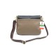 Женская кожаная сумка VEZZE 2347 бежево-черная