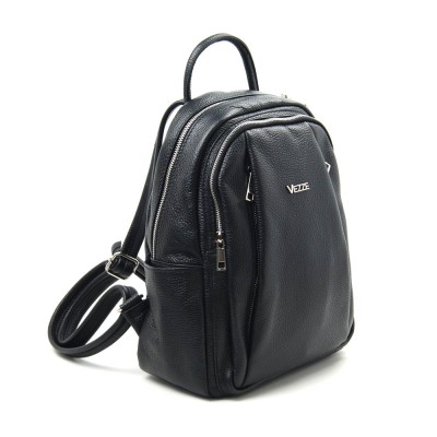 Женский кожаный рюкзак VEZZE 2136 черный Женский кожаный рюкзак VEZZE 2136 черный