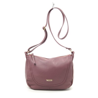 Женская кожаная сумка VEZZE 1813 темно-розовая