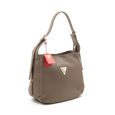 Женская кожаная сумка VEZZE 2346 темно-бежевая Женская кожаная сумка VEZZE 2346 темно-бежевая