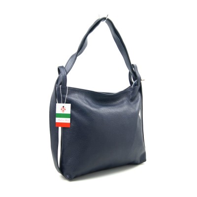 Женская кожаная сумка-рюкзак VEZZE 2351 темно-синяя Женская кожаная сумка-рюкзак VEZZE 2351 темно-синяя