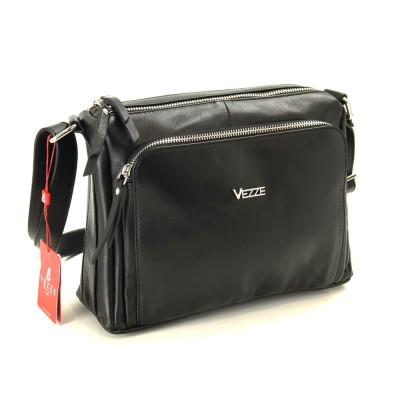 Женская кожаная сумка VEZZE 1355 черная Женская кожаная сумка VEZZE 1355 черная